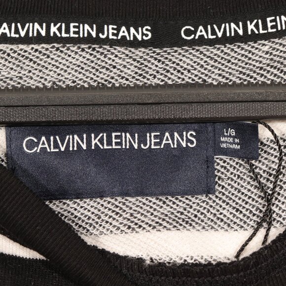 NWT Calvin Klein Size X-Large Black Striped Shirt - Picture 6 of 8